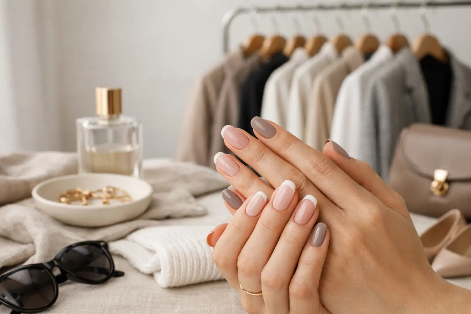Przykłady paznokci do capsule wardrobe