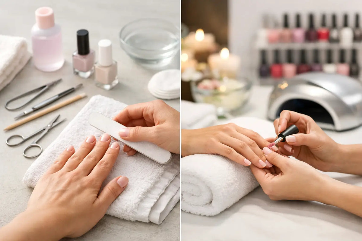 Porównanie manicure domowego i salonowego